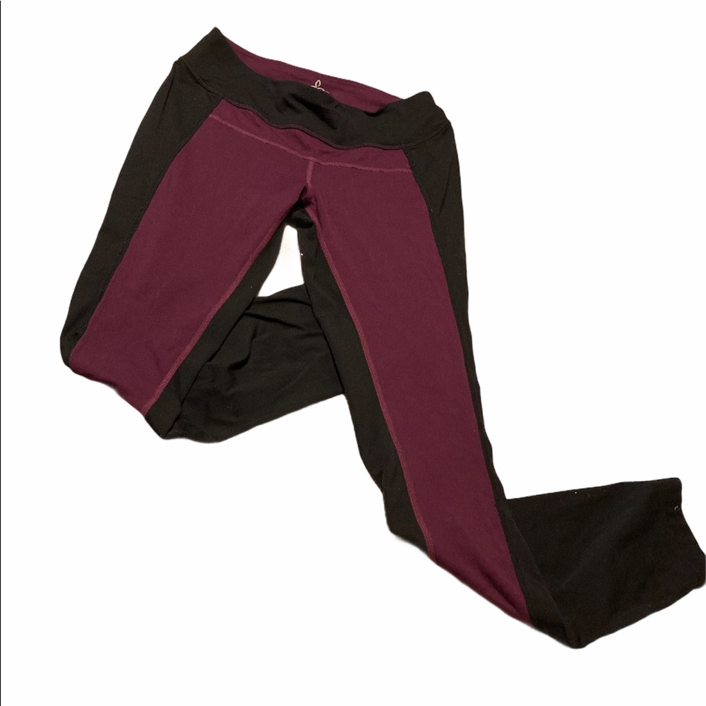 Prana Gabi Colorblock Black Plum Leggings